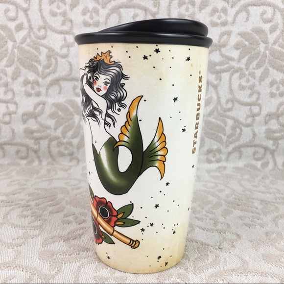Starbucks 2015 Siren Mermaid Tattoo Tumbler